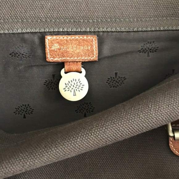 Mulberry Unisex Brown Canvas Messenger Bag - Picture 2 of 8